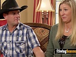 COWBOY goes to the SWINGER HOUSE with his BISEXUAL wife 