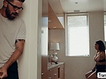 Tranny Sofia Sanders fucks in bathroom 