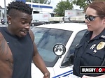 White horny cops fucked in the truck by suspect 