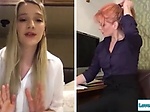 Blonde has virtual sex with busty boss 