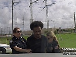 Outdoors hardcore interracial sex with black criminal 