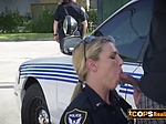Busty cops takes advantage of their power to hide this  