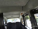 Busty blonde sucks big cock in a fake taxi 
