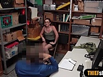 Teen thief wearing glasses fucked by LP officer on CCTV 
