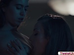 Teen babe tastes her stepsis wet pussy 