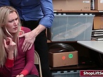 Busty blonde fucked as stepmom watches 
