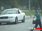 Cops bang a black dude with a huge cock after chasing h 