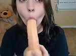 I wish i could be the dildo that she sucks 