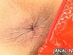 Japanese anal fucked in group  
