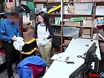 Busty teen thief got caught and fucked by LP officer 