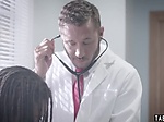 Innocent ebony teen fucked by her perverted doctor 