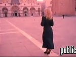 Blonde Beauty Flashing In Italy 
