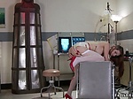 Lesbian doctor anal fucks busty nurse 