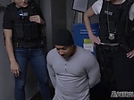 Rough female cops drag criminal and abuse him 