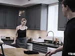 Teen housemaid fucked by employers stepson 