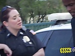 I fuck that bitch dead he says Female cop starts suck 