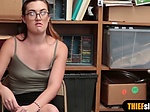 Shy teen suspect in glasses punish fucked on CCTV 