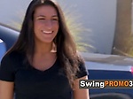 Swingers attack the lady in group with their sextoys 