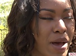 Ebony stepdaughter getting fucked by her stepdad on the 