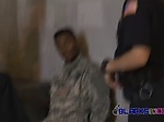 Cops obligate black dude to fuck them both in an interr 