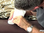 Spicy foot fetish gay tryout  