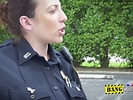 BUSTY tattoed OFFICER gets fucked doggystyle by FUGITIV 