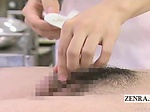 Subtitles CFNM Japanese nurse measuring handjob cumshot 