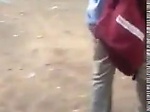 Black boy teases girls with BBC hanging out of trousers 