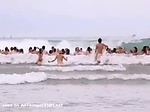  Guinness World Record Naked swim in Gisborne 2012 