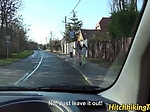 Three hitchhikers having orgy full of sucking and fucki 