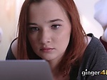 Redhead Teen Pornstar April Reid sucks her boyfriend be 