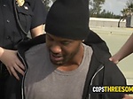 Interracial threesome involves horny cops with a massiv 