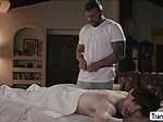TS Natalie gets anal by a Horny Masseuse 