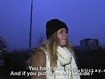 Euro blonde fucking in the park pov at night 