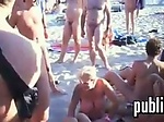 Horny Nudists Get It On At A Beach 
