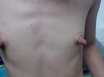 Flat chested big nipples 