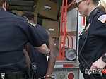 Sexy cops with wet pussies have sex with a black guy in 