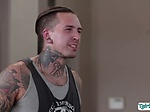 Tattooed guy Ruckus enjoys fucking her Tranny babe Aubr 