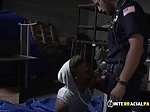 THUG fucked by UNIFORMED male as he sucks some WHITE DI 