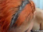 Perky Tits Redhead Gives a Hot Blowjob 