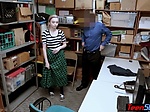 Pale emo teen shoplifter punish fucked by a LP officer 
