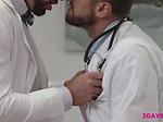Hunk doctors fuck asshole in the clinic 