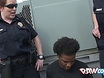 Arrested suspect fucks two ROUGH lesbians on roof 