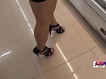 Asian MILF shops for food gets picked up 