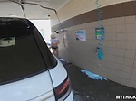 Thickie from car wash rides random dudes hard cock 