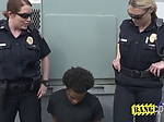Interracial TV show exposed horny cops chasing black gu 