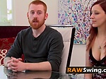 MUSCLED ginger dude takes his wife to the SWINGER HOUSE 