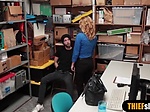 Busty MILF LP officer fucked a big cocked thief on CCTV 