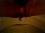 Girl shitting in the toilet and inserting dildo on her  